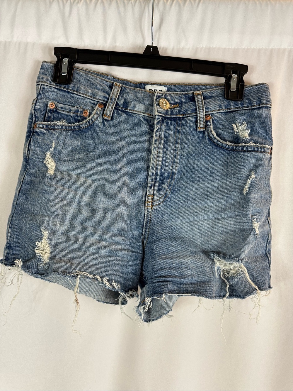 BDG Light Blue Distressed Cutoff Denim Shorts